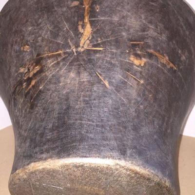 Antique Tall Wooden Bowl 