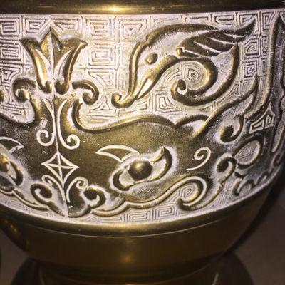 PAIR Monumental Vintage Brass Candle Holders 