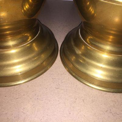 PAIR Monumental Vintage Brass Candle Holders 