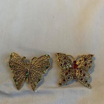 Butterfly brooches 