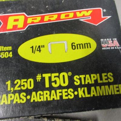 Lot 219 - Staples - Arrow - Brads - Rivets - Bell Wire - Plastic