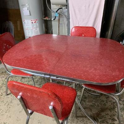 B1 Vintage Chrome Table and Chairs