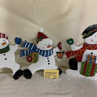 B128 Snowman Yard Art