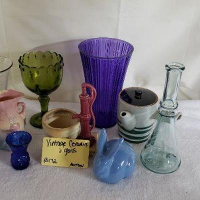 B172 Vintage Ceramic and Glass