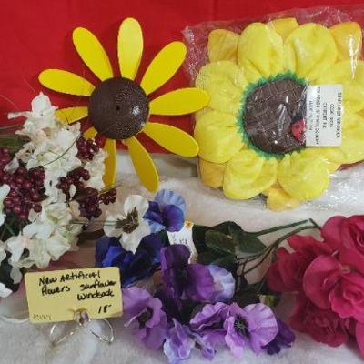 B187 Artificial Flowers and Windsock