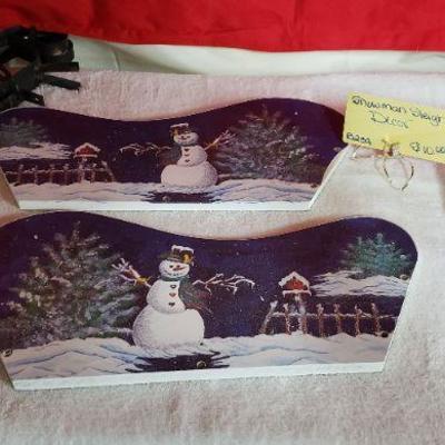 B234 Snowman Wood Sleigh