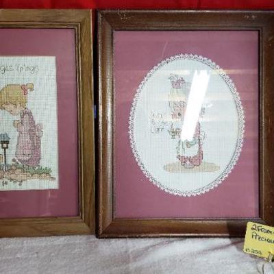 B254 2 framed Precious Moments