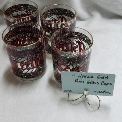B388 Houze Gold Rim Glass Set