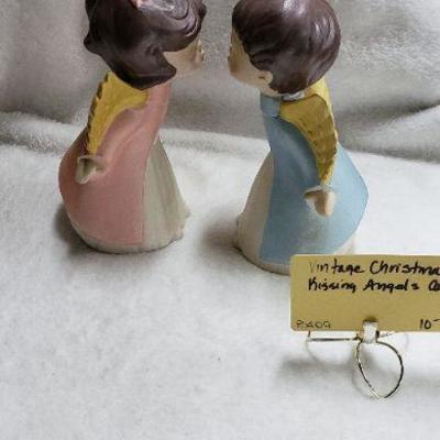 B409 Vintage Christmas Kissing Angels
