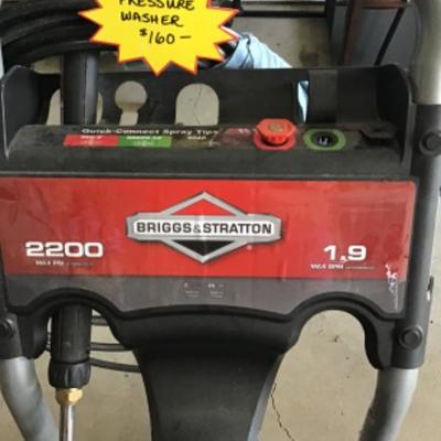 #G38.  Briggs and Stratton 2200 psi pressure washer