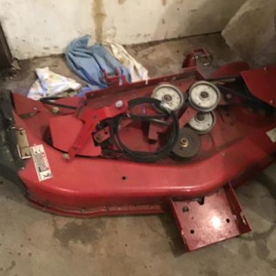 #A86.  2006 Toro riding mower with 48â€ deck, bagger and lawn sweeper