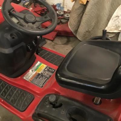 #A86.  2006 Toro riding mower with 48â€ deck, bagger and lawn sweeper