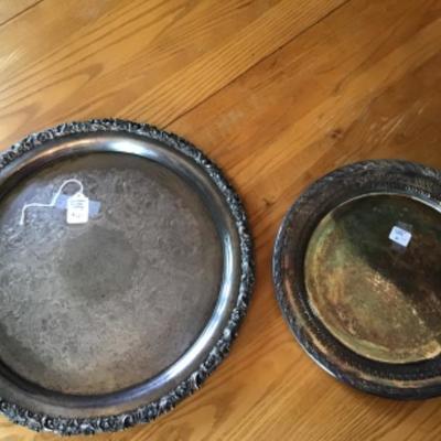 #k51. Two silver trays