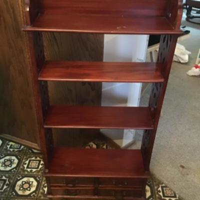 #k72. Wooden wall shelf with four drawers