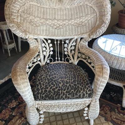 Victorian style wicker chair 