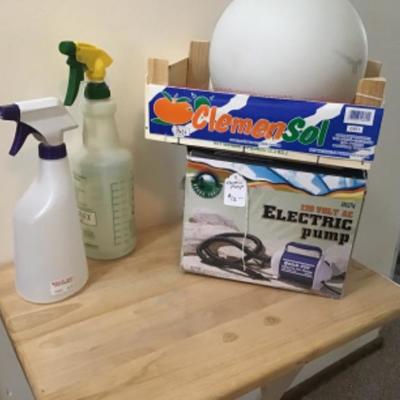 #hc11.  Electric pump, globe, spray bottles