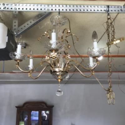 #gar47. Crystal glass chandelier