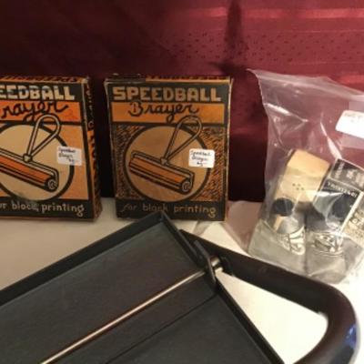 #fr21.  Speedball block printing lot