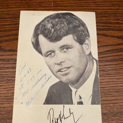 Autograph Robert Kennedy signed photo
