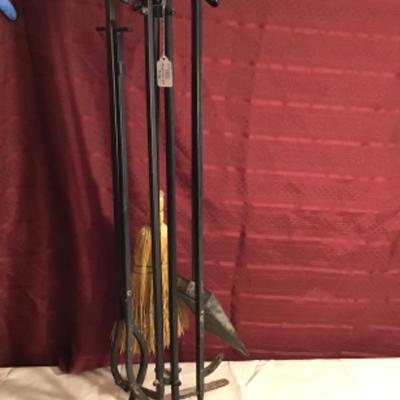 #fr38.  Vintage fireplace set