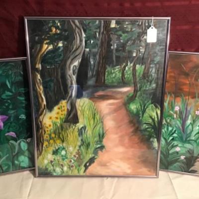 #fr50.  Set of three paintings