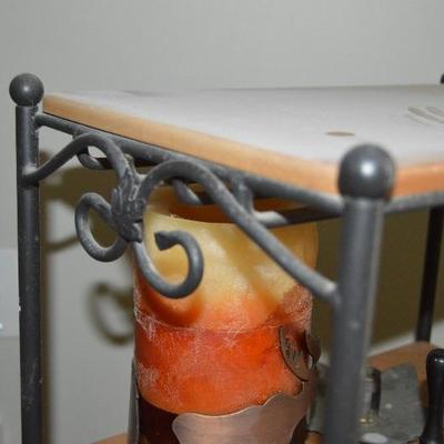 Heavy duty Wood/Iron 4 tiered shelf