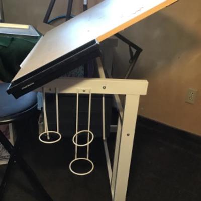 #p2.  Drafting table with stool