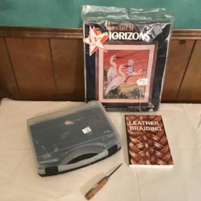 #p9. Needlework kits, ice pick, book, storage case