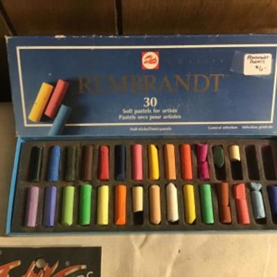 #p14.   Soft pastels, canvas pliers, paint Lazy Susan