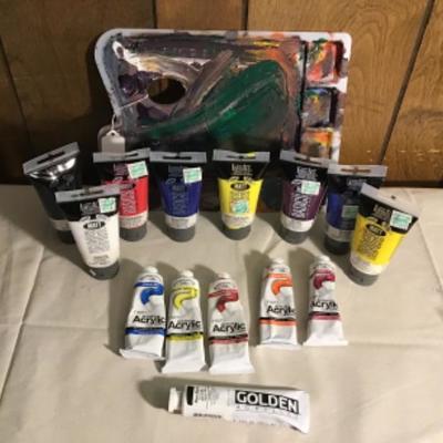 #p21.  Acrylic paint and palette 