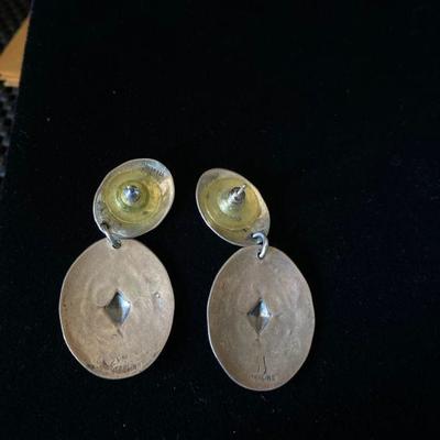 Vintage sterling western style earrings