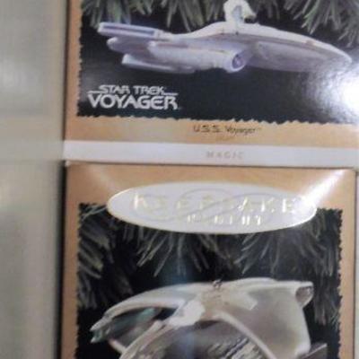 Star Trek Ornament Lot of 3: Rio Grande, Voyager and Romulon Warbird