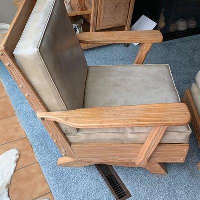 A. Brandt Ranch Oak rocking chair & ottoman