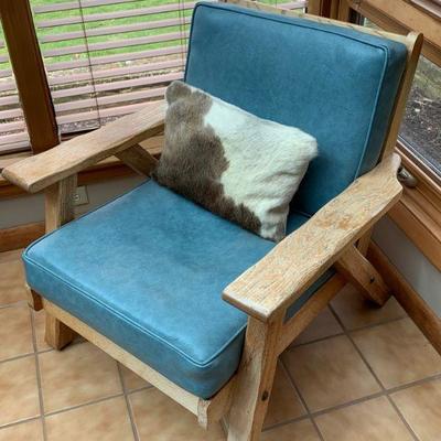 A. Brandt Ranch Oak chair & cowhide pillow #2