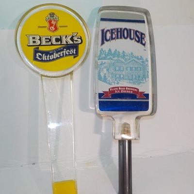 'Beck's Qctoberfest Beer Tap and Icehouse Beer tap.