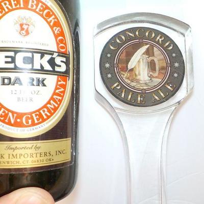 Beck's Dark Beer Tap and Concord pale ale beer taps.