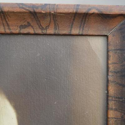 Vintage Framed Photographs and an antique school slate