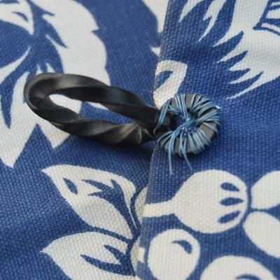 Navy blue floral curtains