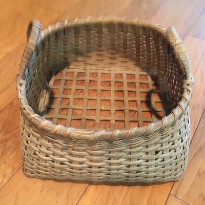 Six Native American Handwoven Basket (one with tongs)