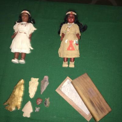 Arrowhead and Native American Doll Lot