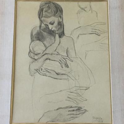 c.1946 Picasso Signed Lithograph RARE