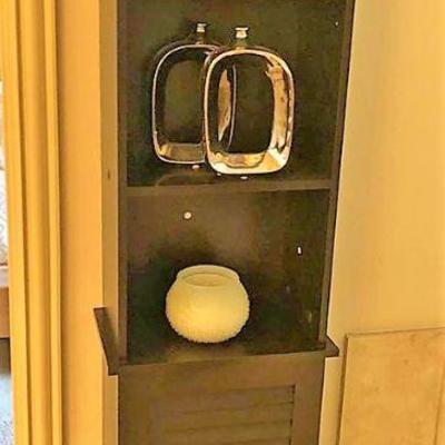 Tall Narrow Black CD / DVD / General Storage Cabinet