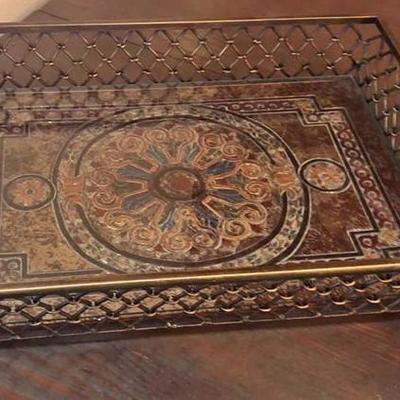 HEAVY Metal Iron Serving Decorator TRAY