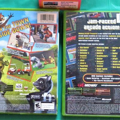 XBOX Games (2) Midway Arcade Treasures, Microsoft OVER THE HEDGE - complete