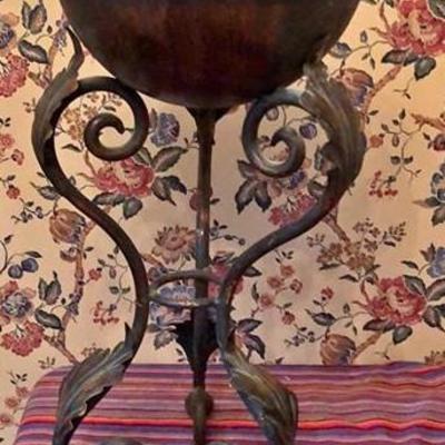 Metal Pedestal Vase - Home Decor