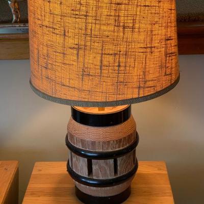 Ranch oak barrel lamp #2