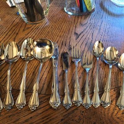 Set of Rogers Stainless Flatware Silverware 