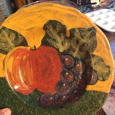 Lot of kitchen Serving Dishes Plates in shades of red