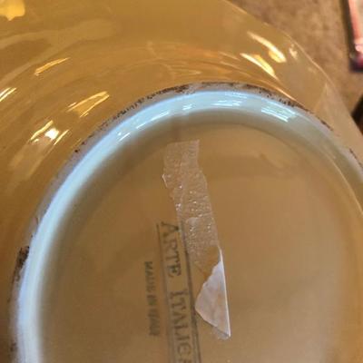 Lot of kitchen Serving Dishes Plates in shades of red