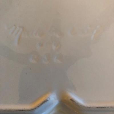 Glass Water Pitcher  and Cream-color Serving Platter